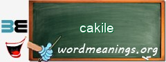 WordMeaning blackboard for cakile